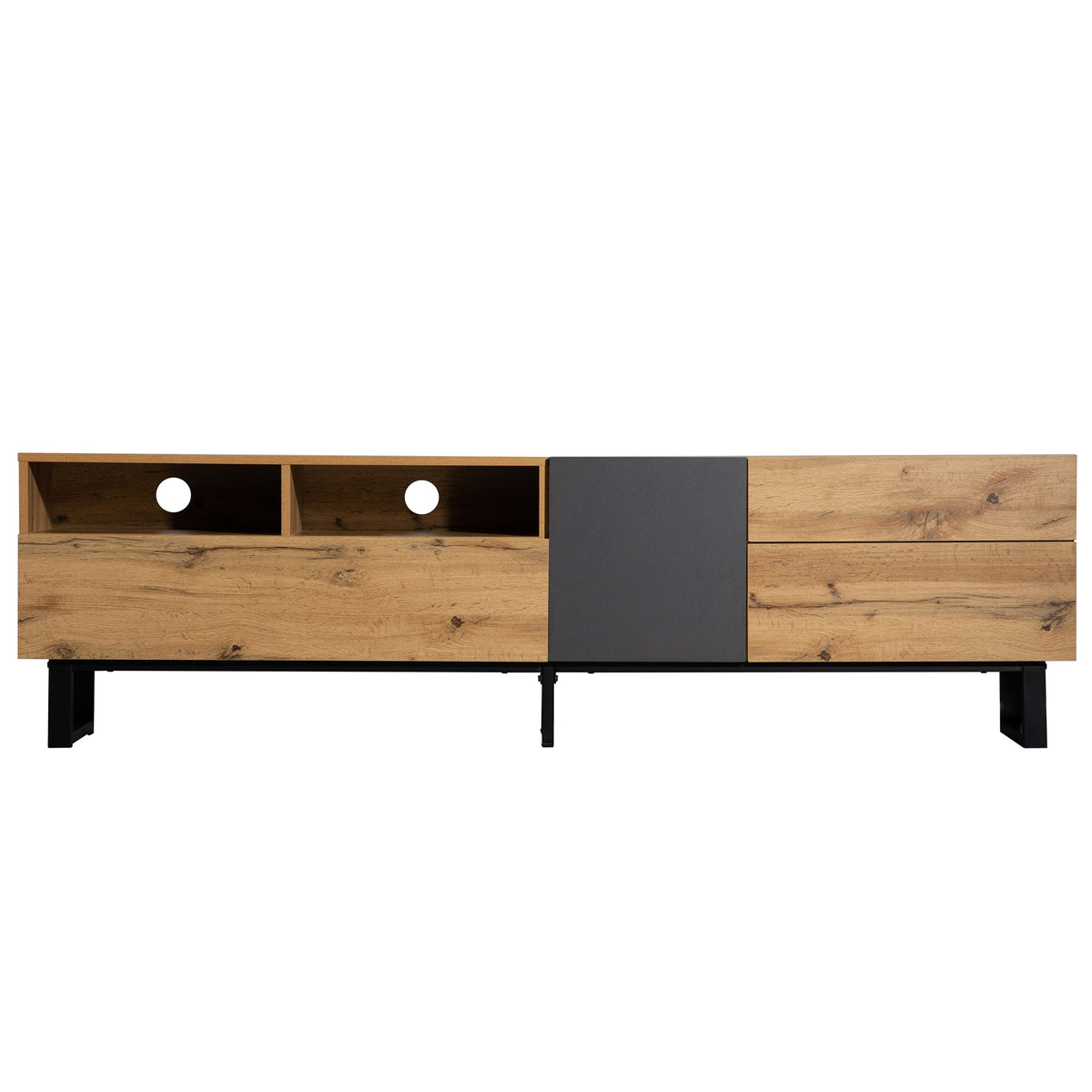 Modern TV Stand for 80-Inch TVs with Double Storage