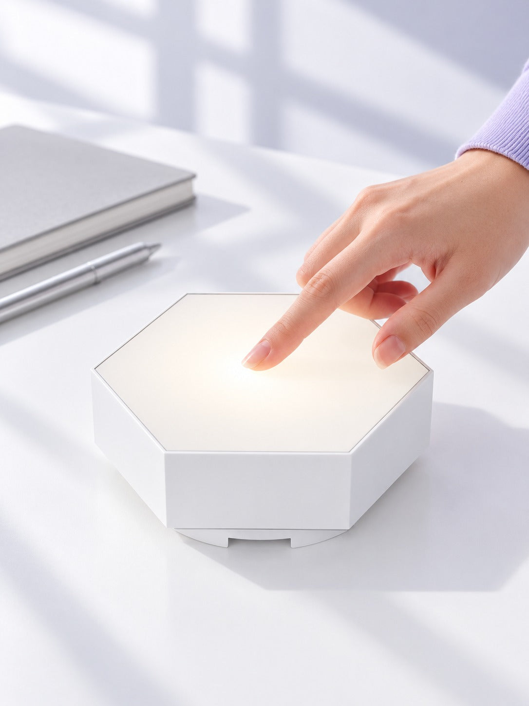 Modular Hexagon LED Wall Light: Touch RGB Mood Glow