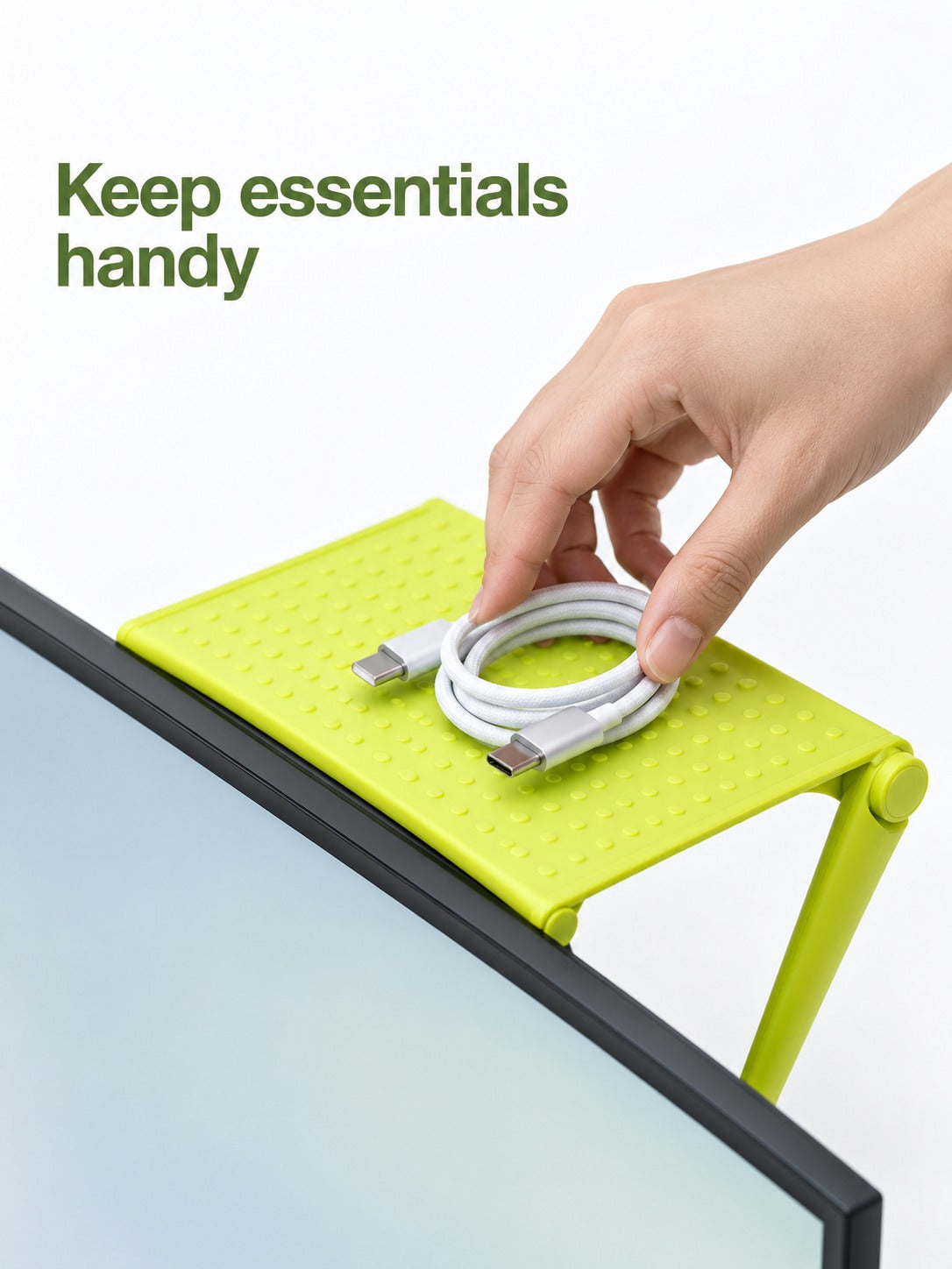 Monitor Shelf Clip Desk Organizer With Extra Storage