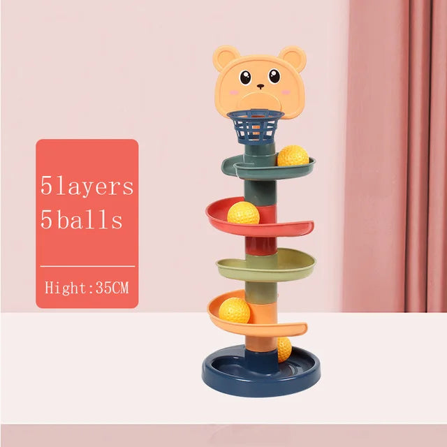 Montessori Rolling Ball Tower for Screen-Free Play