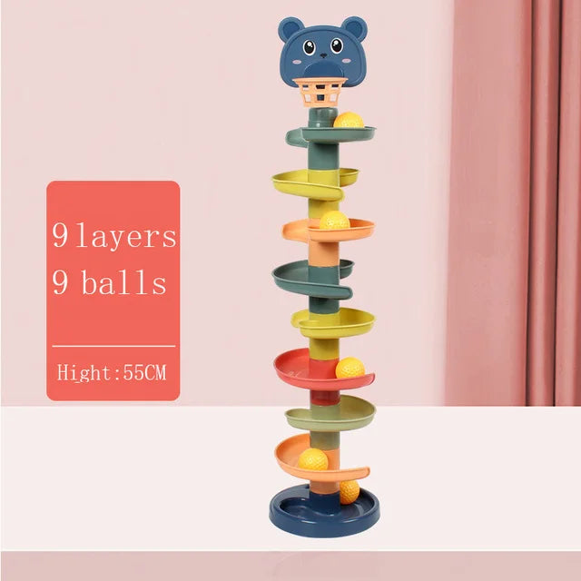 Montessori Rolling Ball Tower for Screen-Free Play