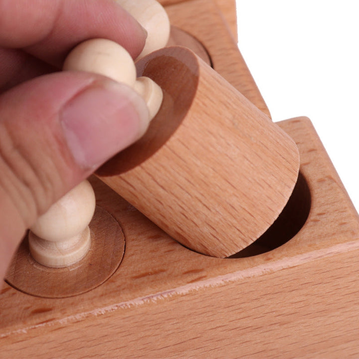 Montessori Wooden Cylinder Puzzle for Fine Motor Skills