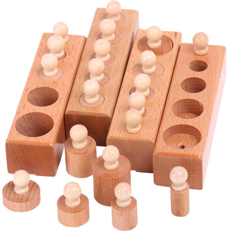 Montessori Wooden Cylinder Puzzle for Fine Motor Skills