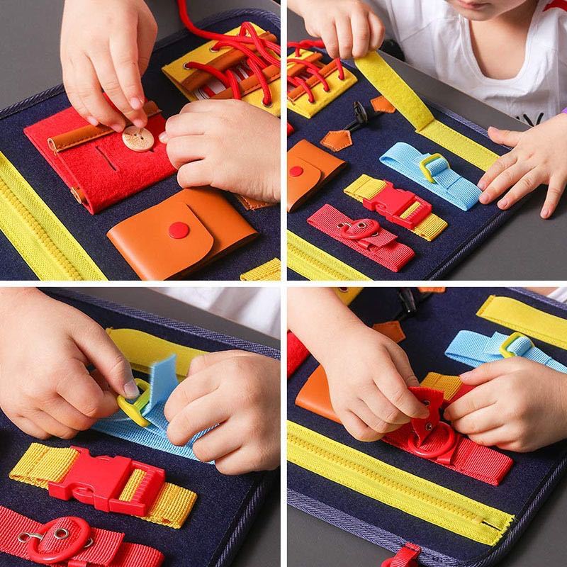 Montessori Busy Board for Hands-On Dressing Skills