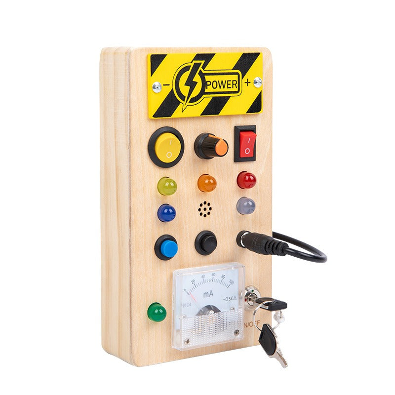 Montessori Busy Board With Lights for Toddlers 2-4