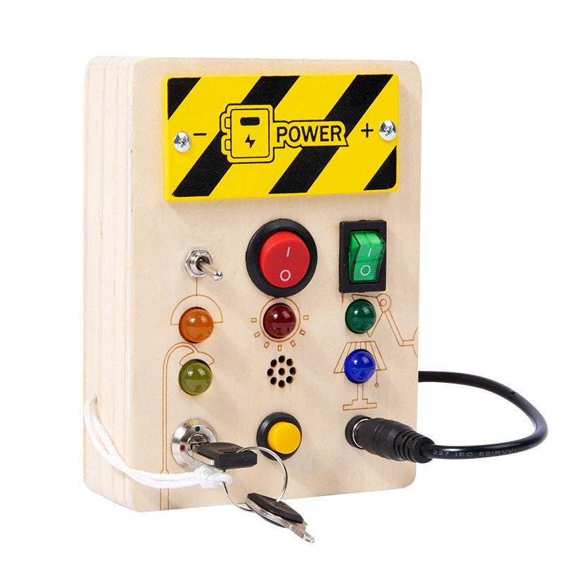 Montessori Busy Board With Lights for Toddlers 2-4
