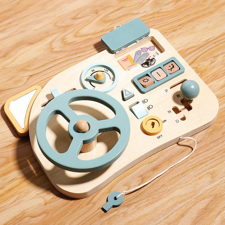 Montessori Busy Board Toy for Screen-Free Pretend Play