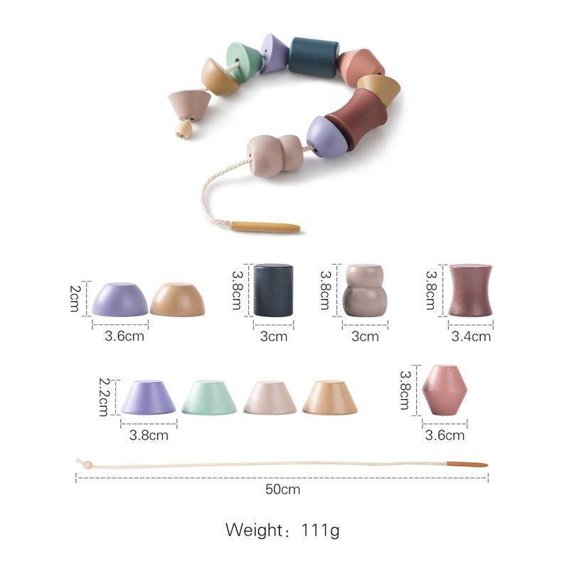 Montessori Lacing Beads Toy for Toddler Fine Motor