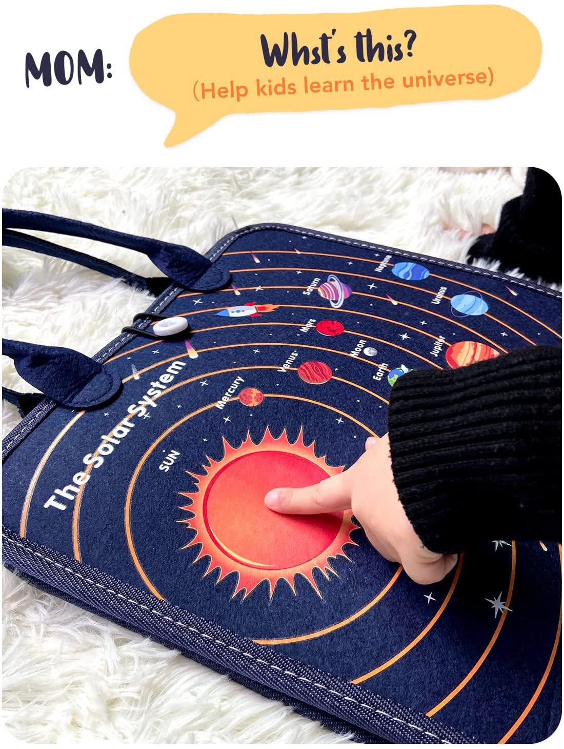 Montessori Busy Board Bag for Screen-Free Learning