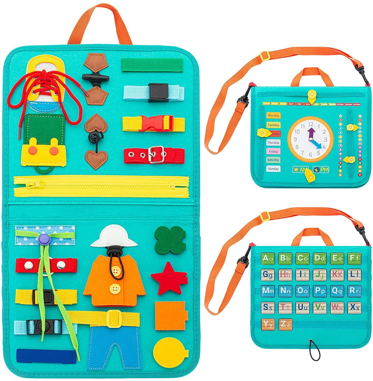 Montessori Busy Board Bag for Screen-Free Learning