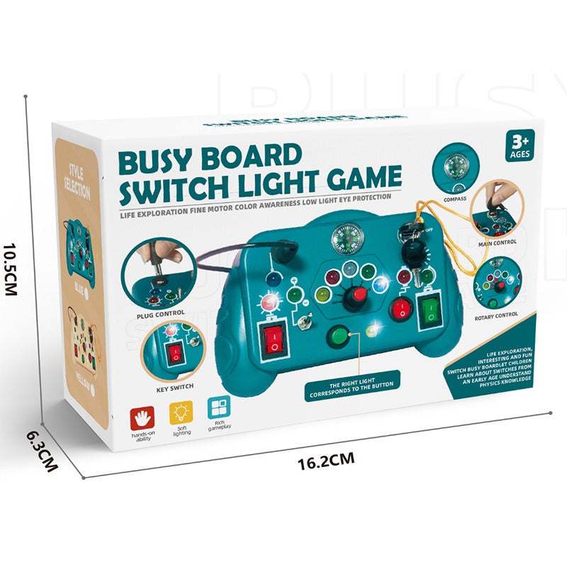 Busy Board Toy With Lights for Fine-Motor Learning