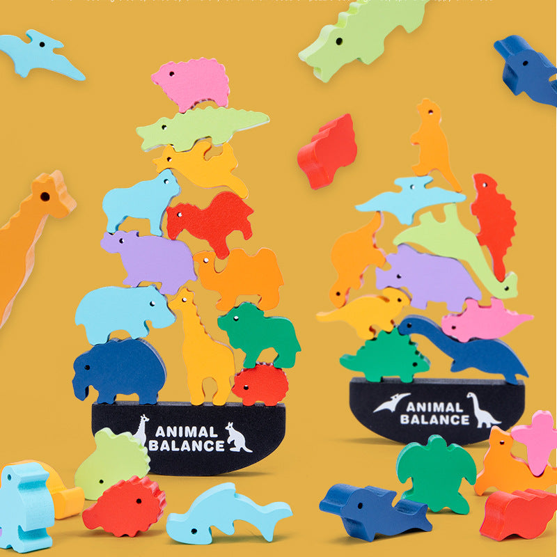 Animal Balance Stacking Toy for Focused Fine Motor Play