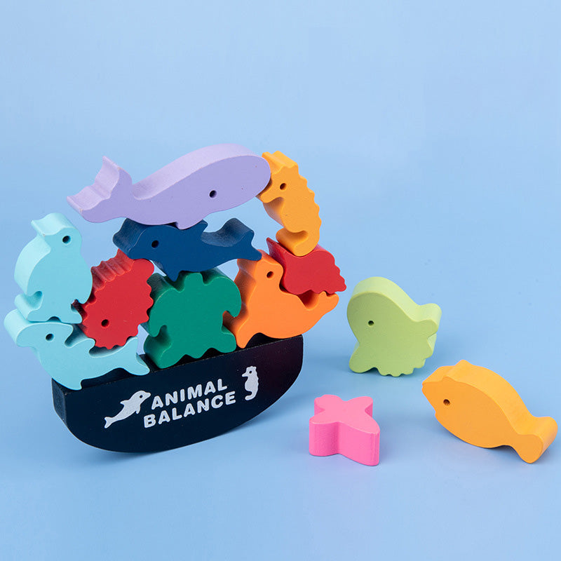 Animal Balance Stacking Toy for Focused Fine Motor Play