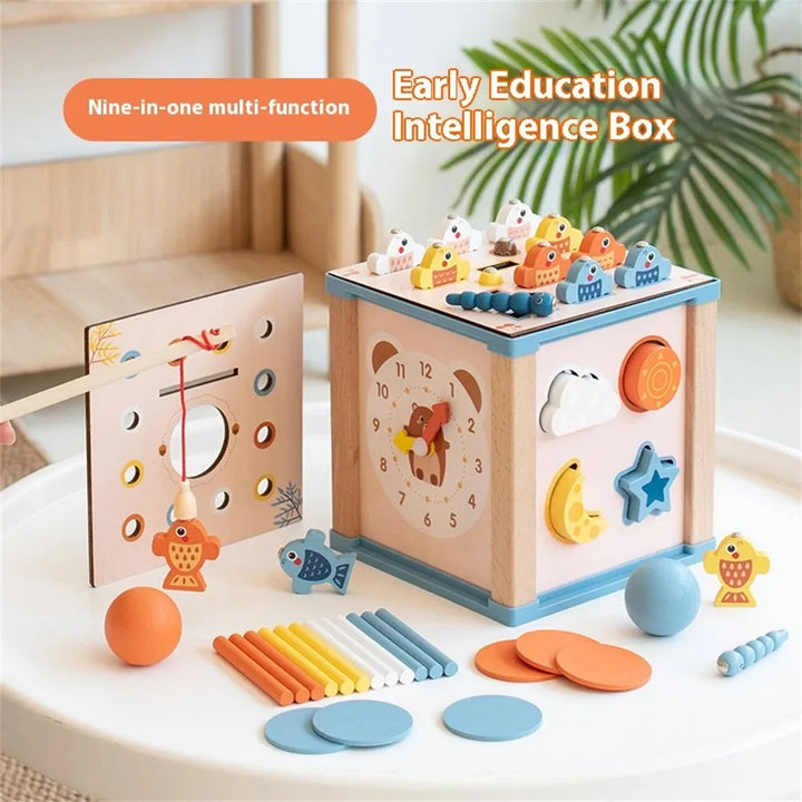 Montessori Busy Box: 9-in-1 Screen-Free Learning Toy