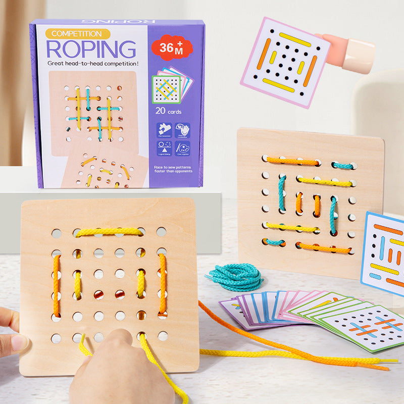 Montessori Pattern Lacing Game for Fine Motor Skills