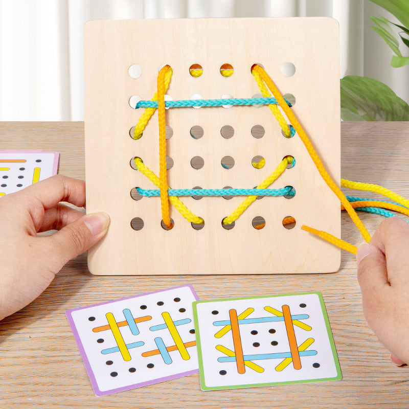 Montessori Pattern Lacing Game for Fine Motor Skills