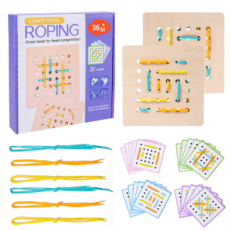 Montessori Pattern Lacing Game for Fine Motor Skills