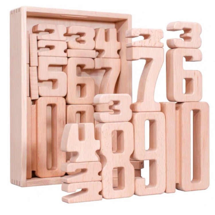 Wooden Number Blocks for Hands-On Early Math Learning