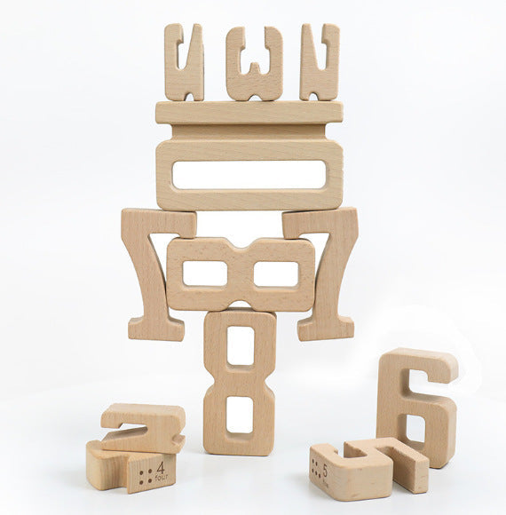 Wooden Number Blocks for Hands-On Early Math Learning