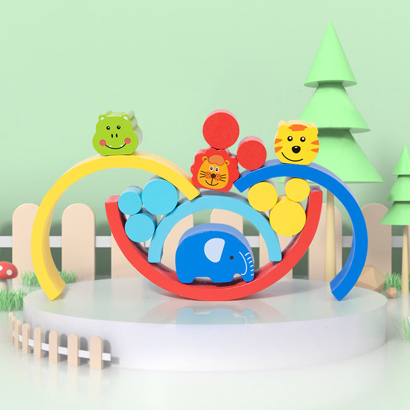 Montessori Wooden Balance Blocks for Fine Motor Play