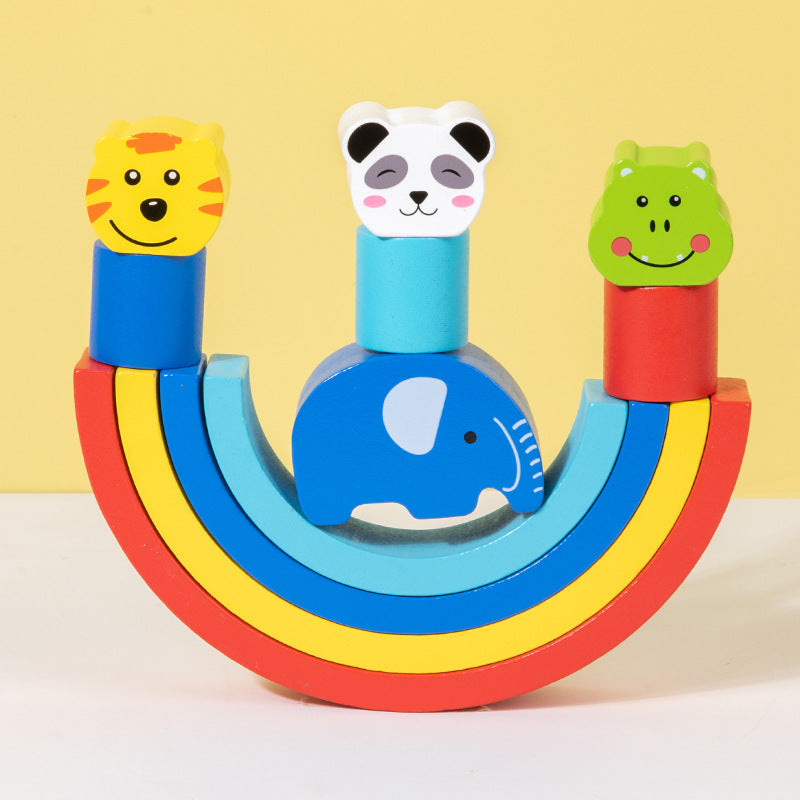 Montessori Wooden Balance Blocks for Fine Motor Play
