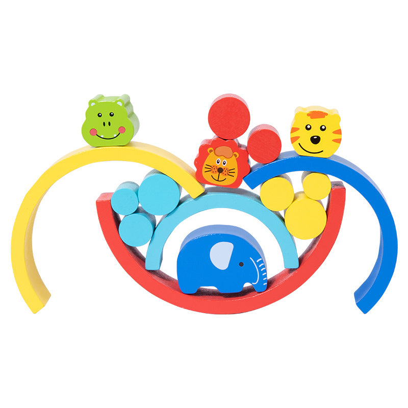 Montessori Wooden Balance Blocks for Fine Motor Play