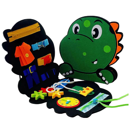 Montessori Busy Board Toy for Early Dressing Skills
