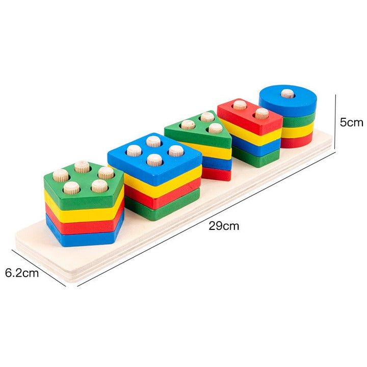 Montessori Shape Matching Toy for Fine Motor Play
