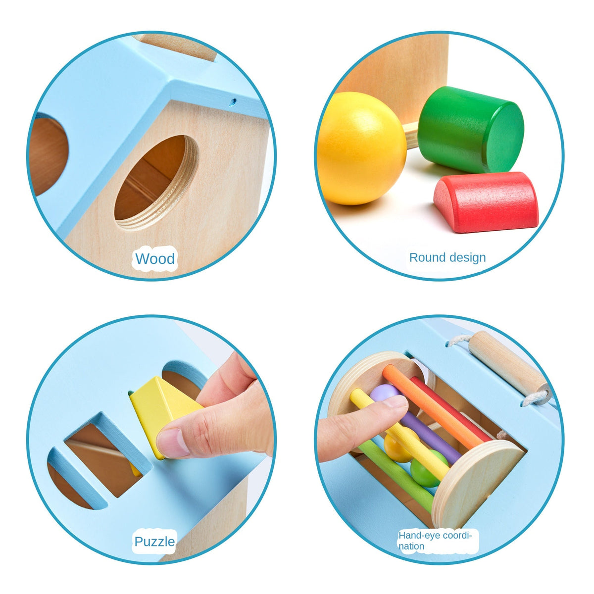 Montessori Wooden Activity House for Toddler Learning