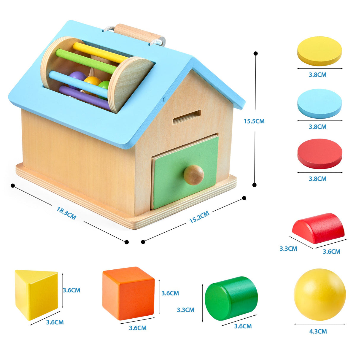 Montessori Wooden Activity House for Toddler Learning
