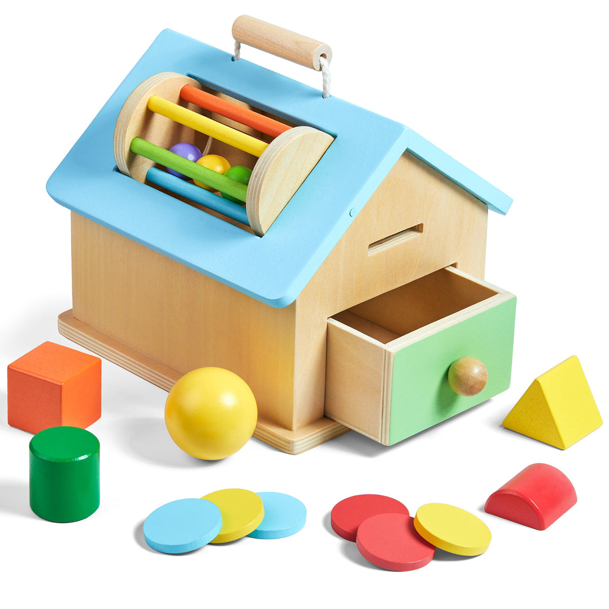 Montessori Wooden Activity House for Toddler Learning
