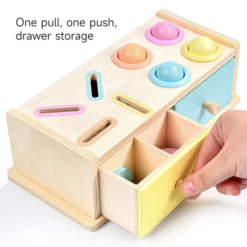 Montessori Wooden Busy Box for Fine Motor Skill Play
