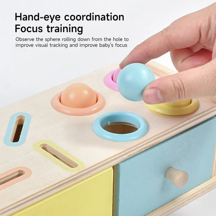 Montessori Wooden Busy Box for Fine Motor Skill Play