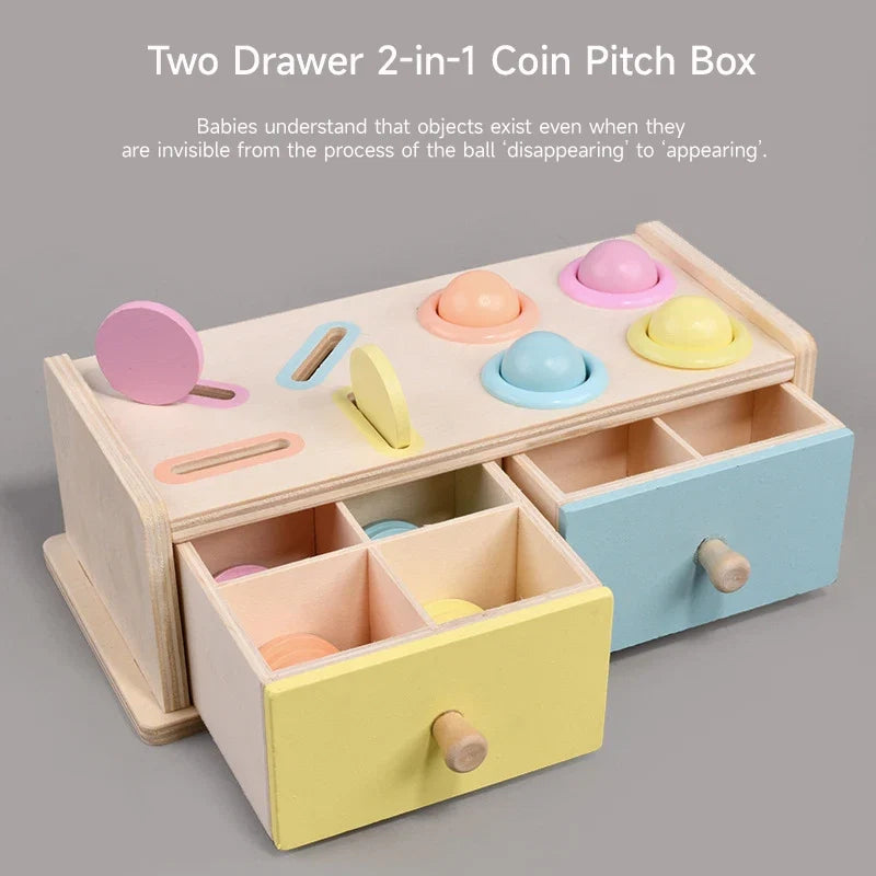 Montessori Wooden Busy Box for Fine Motor Skill Play