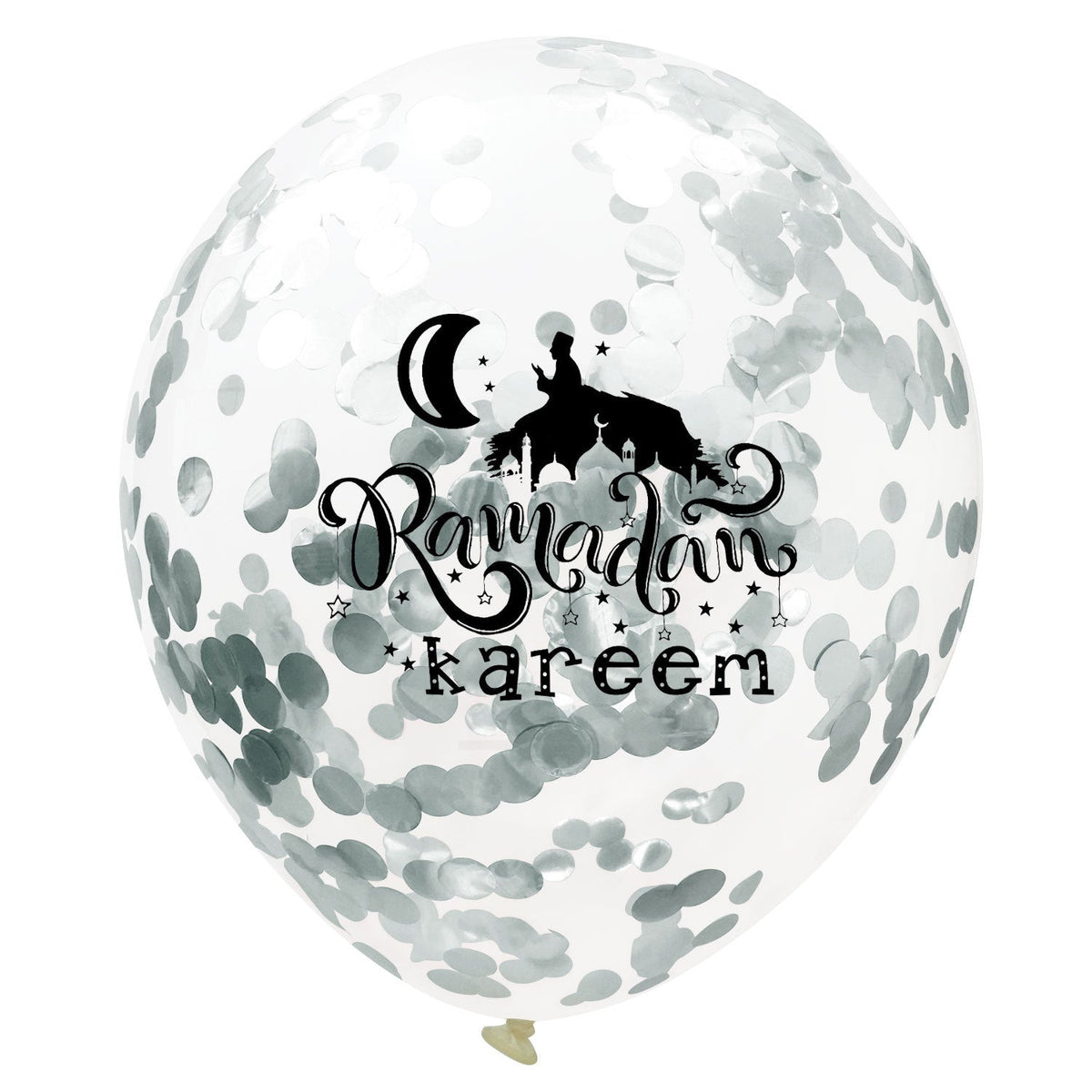 Ramadan Kareem Balloon Set With Confetti Sparkle Decor