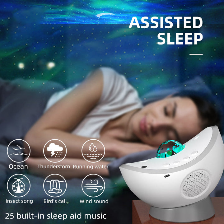 Moon Star Projector Lamp with Sleep Sounds & Speaker