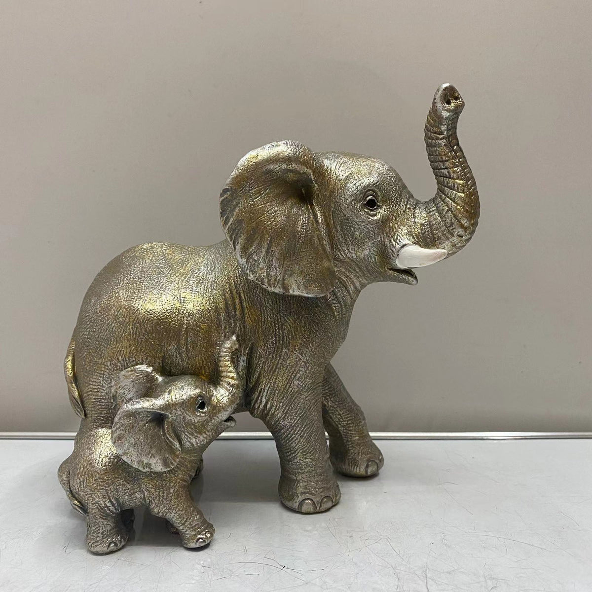 Mother and Child Elephant Sculpture for Meaningful Decor