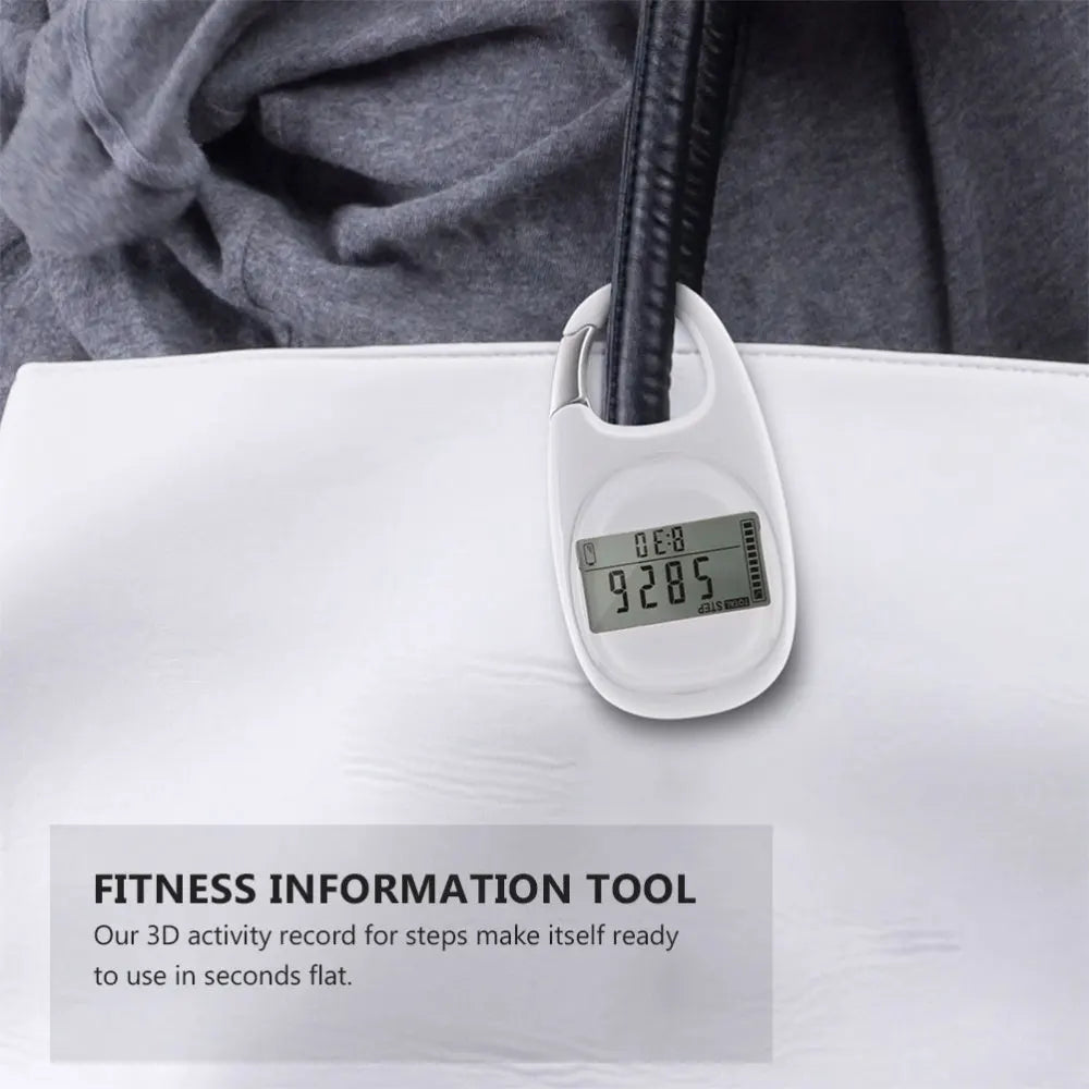 Clip-On Step Counter Pedometer with Big LCD Display