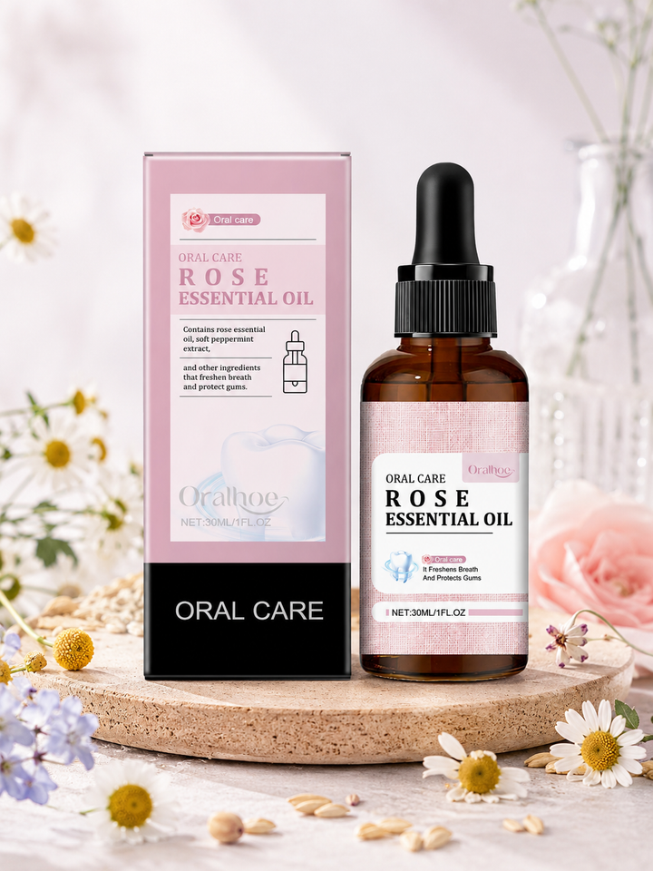 Rose Essential Oil Mouthwash — Freshens Breath & Protects Gums