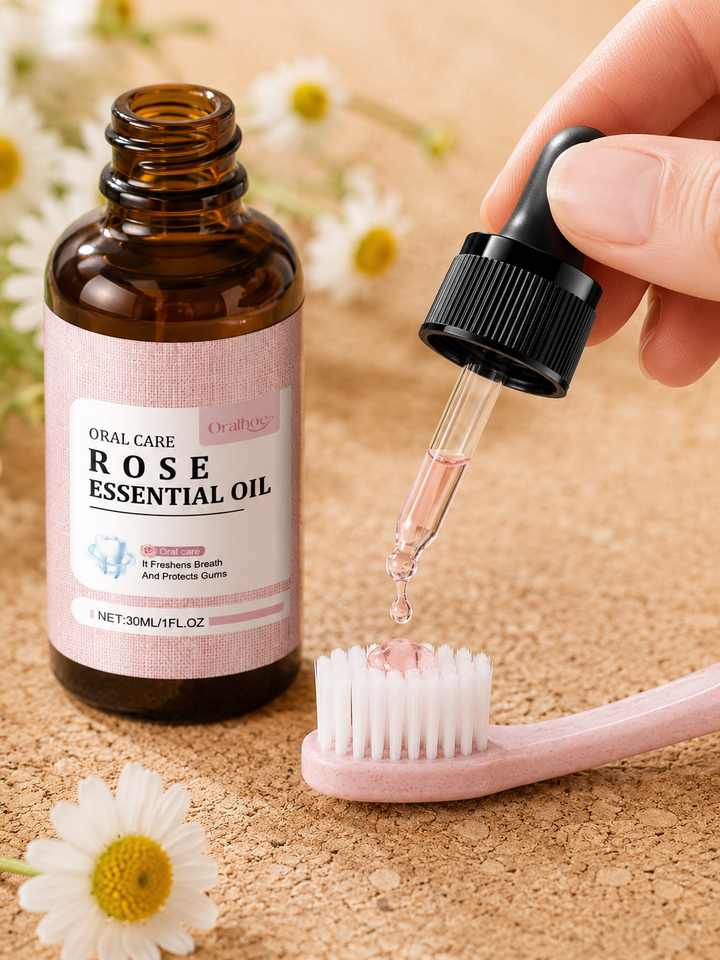 Rose Essential Oil Mouthwash — Freshens Breath & Protects Gums