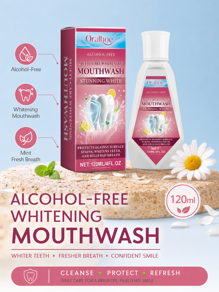 Mouthwash for Whitening — Alcohol-Free, Gentle Mint, Stain