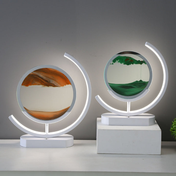 Moving Sand Art Desk Lamp: Flowing LED Mood Light Decor