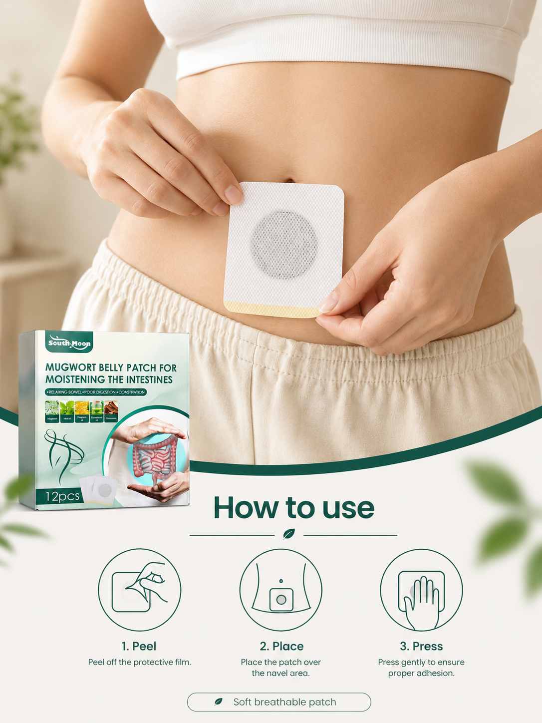 Mugwort Belly Patch — Flatter Belly & Digestive Comfort Overnight