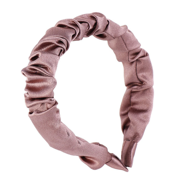 Retro Pleated Satin Hair Headband for Everyday Styling