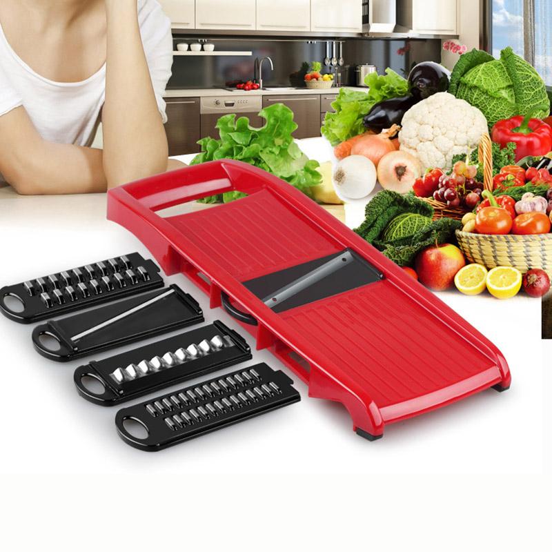 Vegetable Slicer With 6 Blades: Slice, Julienne, Grate