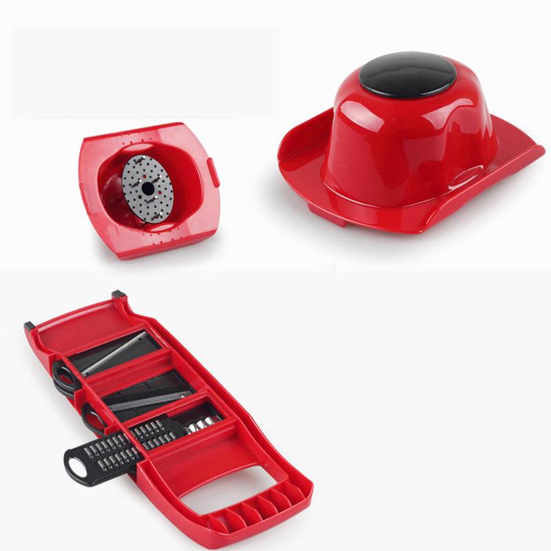 Vegetable Slicer With 6 Blades: Slice, Julienne, Grate