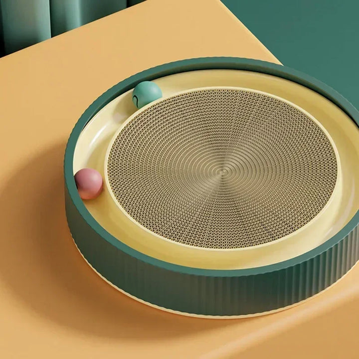 Round Cat Scratcher, Toy & Lounging Nest for Indoor Cats