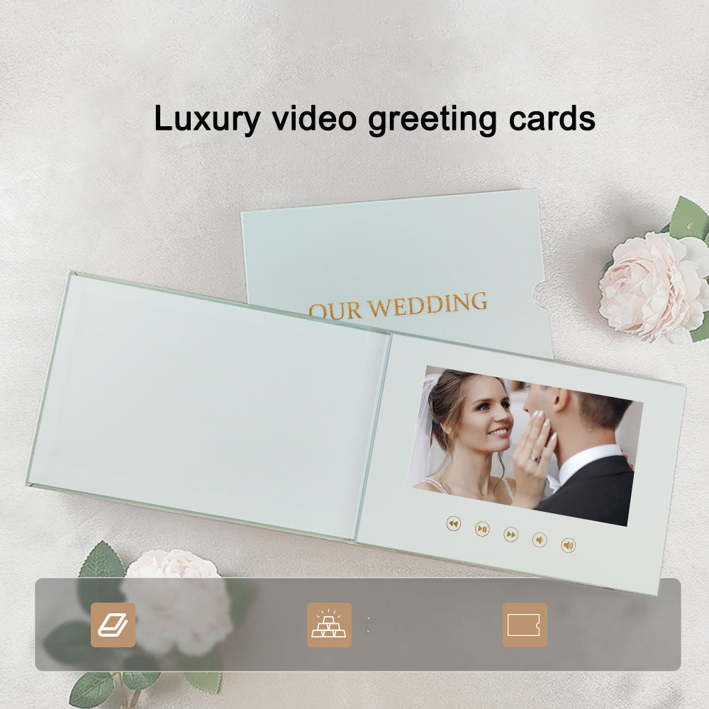 Video Wedding Invitation Card With 7-Inch Screen