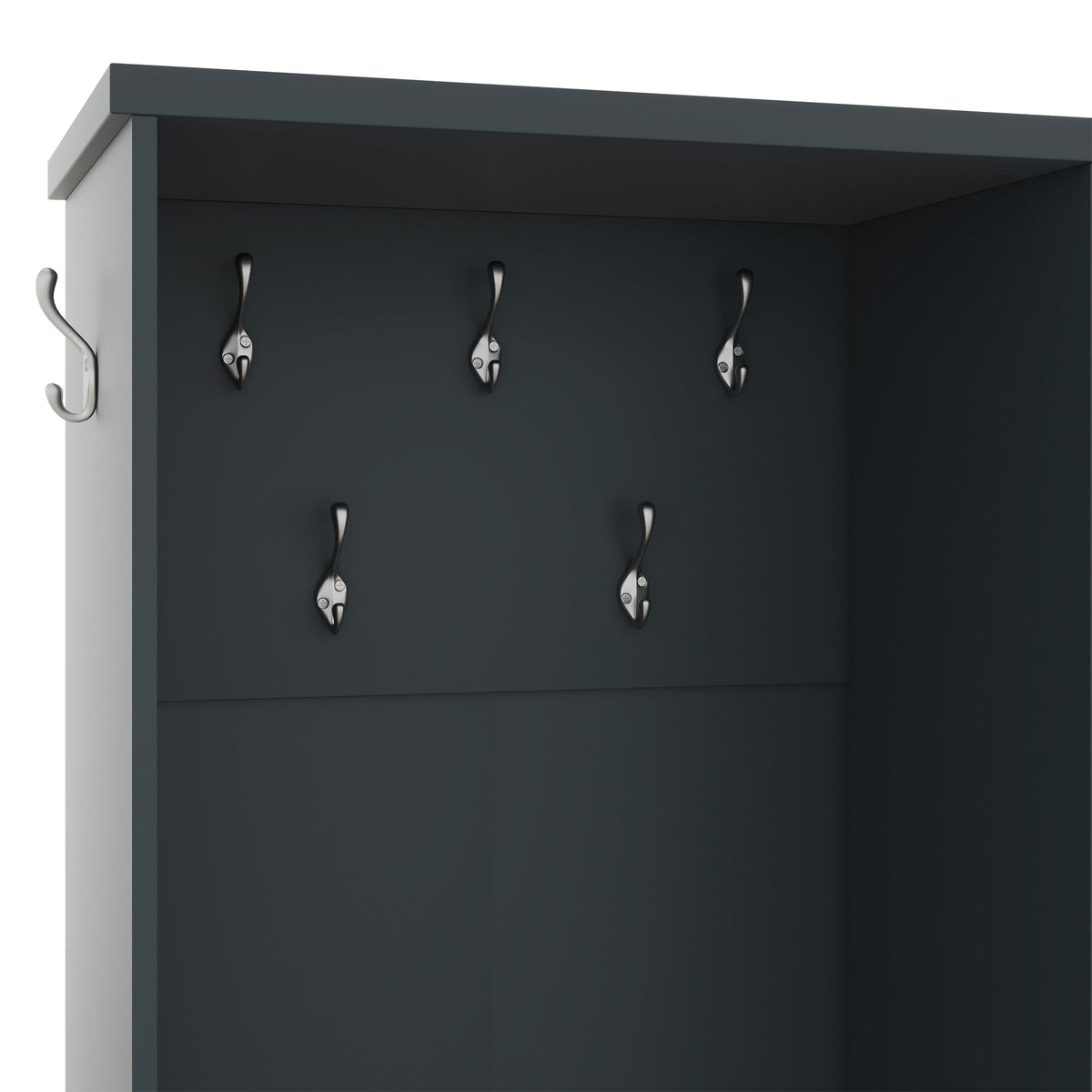 Hall Tree with Shoe Drawer, Storage Cabinet and Coat Hooks