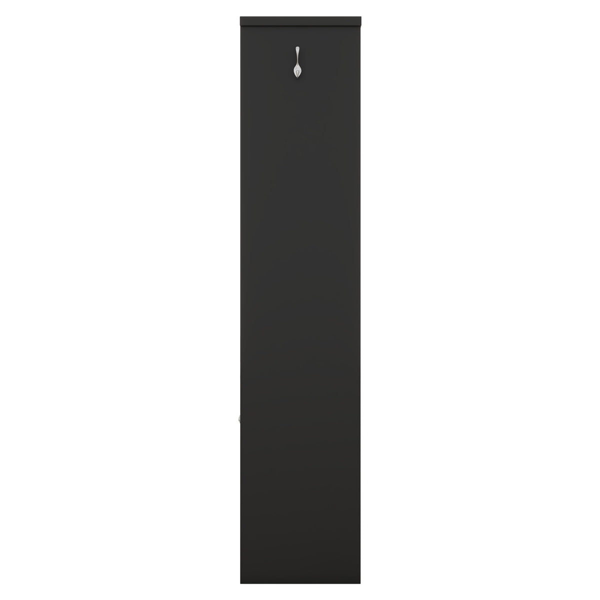Modern Black Hall Tree with Shoe Bench and Coat Hooks